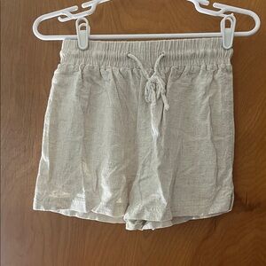 Fashion Nova High Waist Cream Shorts